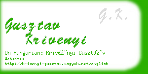 gusztav krivenyi business card